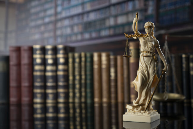 Judge, justice concept background.  Symbol of justice – Themis
